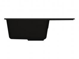 Мойкa ML-GMU06 УЛЬТРА с крылом, черный камень, 600*420 мм (глуб. чаши 170)