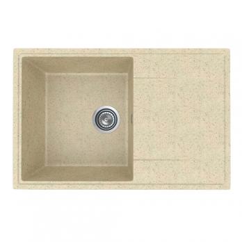 Мойкa ML-GMU07 УЛЬТРА с крылом, бежевый камень, 735*475 мм (глуб. чаши 175)