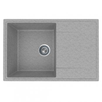 Мойкa ML-GMU07 УЛЬТРА с крылом, серый камень, 735*475 мм (глуб. чаши 175)
