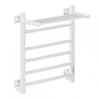 Полотенцесушитель MIXLINE FORTUNE  60х50 (таймер, 445 Вт, 5 перекладин + ПОЛКА) электрический БЕЛЫЙ