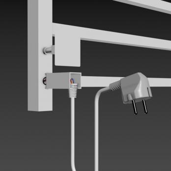 Полотенцесушитель MIXLINE FORTUNE  80х50 (таймер, 560 Вт, 7 перекладин + ПОЛКА) электрический БЕЛЫЙ