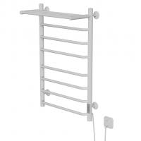 Полотенцесушитель MIXLINE MIRA  80х50 (таймер, 403Вт, 7 перекладин + ПОЛКА) электрический БЕЛЫЙ