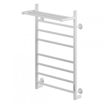 Полотенцесушитель MIXLINE VEGA  80х50 (таймер, 382Вт, 7 перекладин + ПОЛКА) электрический БЕЛЫЙ