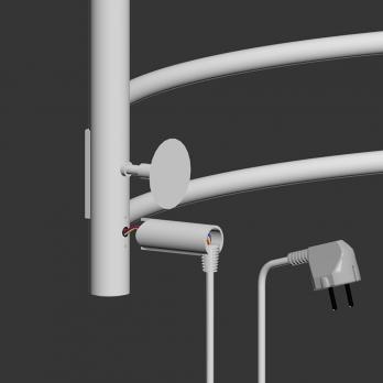 Полотенцесушитель MIXLINE VEGA  80х50 (таймер, 382Вт, 7 перекладин + ПОЛКА) электрический БЕЛЫЙ