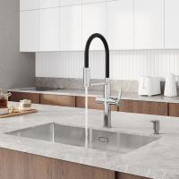 Смеситель для кухни 30к IDDIS IKNSBFFi05 "Ikon" с вых для пит. фильтра выс.гибкий излив ХРОМ