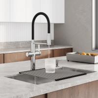 Смеситель для кухни 30к IDDIS IKNSBFFi05 "Ikon" с вых для пит. фильтра выс.гибкий излив ХРОМ