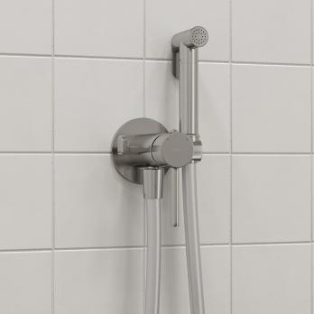 Смеситель с гигиенической лейкой  25к IDDIS 005BCR0i08 встраиваемый ХРОМ матовый