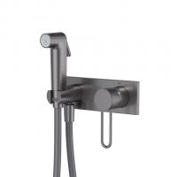 Смеситель с гигиенической лейкой 35к IDDIS DUNGMV0i08 "Duna" встраиваемый, ГРАФИТ мат.