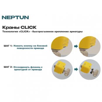 Кран с электроприводом Bugatti Click 230В 1/2" NEPTUN