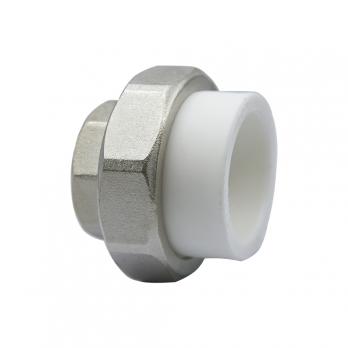 Муфта комб. разъемная, вн 63х2" EVER® plast  БЕЛЫЙ (Россия) УСИЛЕННАЯ