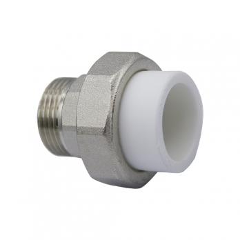 Муфта комб. разъемная, нар 32х1'' EVER® plast  БЕЛЫЙ (Россия) УСИЛЕННАЯ