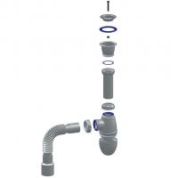 Сифон 1 1/2*40 В220P с гофрой 40*40*50 UNICORN