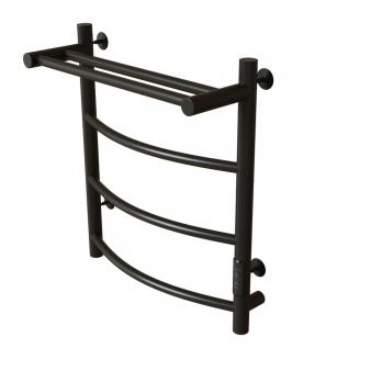 Полотенцесушитель MIXLINE CAPELLA  60х50 (таймер, 251Вт, 3 перекладины + ПОЛКА) электрический ЧЕРНЫЙ