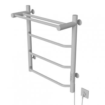 Полотенцесушитель MIXLINE MIRA  60х50 (таймер, 251Вт, 3 перекладины + ПОЛКА) электрический БЕЛЫЙ