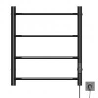 Полотенцесушитель MIXLINE MIRA  60х50 (таймер, 251Вт, 3 перекладины + ПОЛКА) электрический ЧЕРНЫЙ