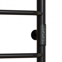 Полотенцесушитель MIXLINE MIRA  60х50 (таймер, 251Вт, 3 перекладины + ПОЛКА) электрический ЧЕРНЫЙ