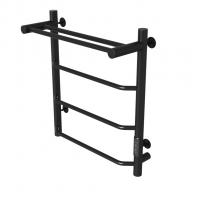 Полотенцесушитель MIXLINE MIRA  60х50 (таймер, 251Вт, 3 перекладины + ПОЛКА) электрический ЧЕРНЫЙ