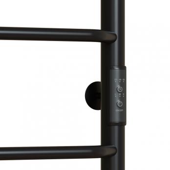 Полотенцесушитель MIXLINE MIRA  60х50 (таймер, 251Вт, 3 перекладины + ПОЛКА) электрический ЧЕРНЫЙ