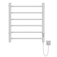 Полотенцесушитель MIXLINE MIRA  80х50 (таймер, 253 Вт, 6 перекладин) электрический БЕЛЫЙ