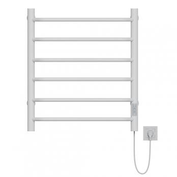 Полотенцесушитель MIXLINE MIRA  80х50 (таймер, 253 Вт, 6 перекладин) электрический БЕЛЫЙ