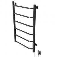 Полотенцесушитель MIXLINE MIRA  80х50 (таймер, 253 Вт, 6 перекладин) электрический ЧЕРНЫЙ
