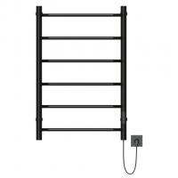 Полотенцесушитель MIXLINE MIRA  80х50 (таймер, 253 Вт, 6 перекладин) электрический ЧЕРНЫЙ