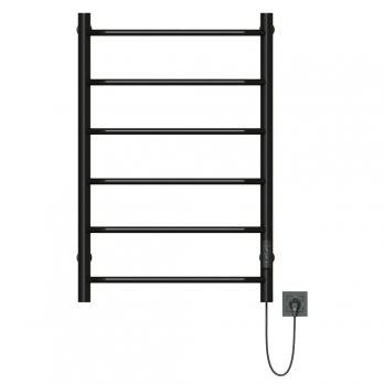 Полотенцесушитель MIXLINE MIRA  80х50 (таймер, 253 Вт, 6 перекладин) электрический ЧЕРНЫЙ