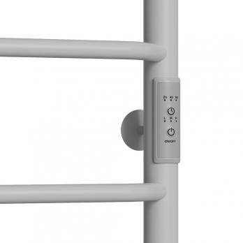 Полотенцесушитель MIXLINE MIRA  80х50 (таймер, 336 Вт, 5 перекладин + ПОЛКА) электрический БЕЛЫЙ