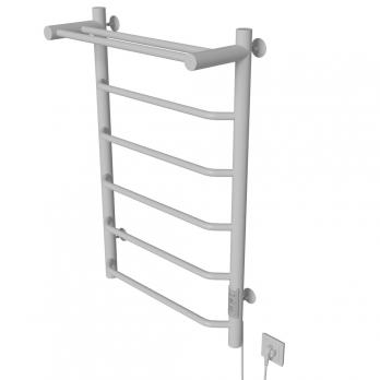 Полотенцесушитель MIXLINE MIRA  80х50 (таймер, 336 Вт, 5 перекладин + ПОЛКА) электрический БЕЛЫЙ