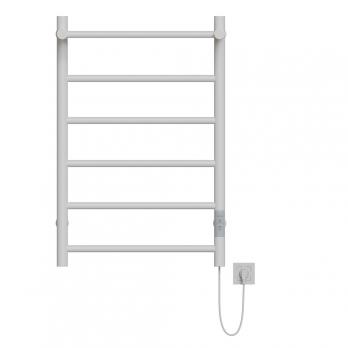 Полотенцесушитель MIXLINE VEGA  80х50 (таймер, 318Вт, 5 перекладин + ПОЛКА) электрический БЕЛЫЙ