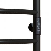 Полотенцесушитель MIXLINE VEGA  80х50 (таймер, 318Вт, 5 перекладин + ПОЛКА) электрический ЧЕРНЫЙ