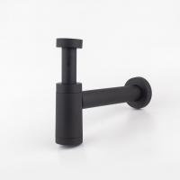 Сифон 1 1/4*40 Ani без выпуска с трубой 40*40 BRB1004BL АНИ пласт ЧЕРНЫЙ