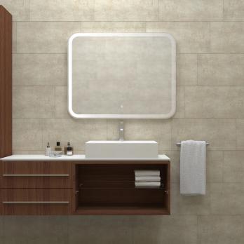 Зеркало MIXLINE "Стив Нео-S" 1000*800 (ШВ) сенсорный выкл, светодиодная бегущая подсветка