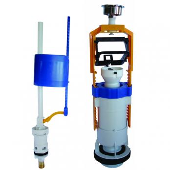 Арматура к смыв. бачку Кноп. DECO+UNI BOTTOM хром 1/2 ниж/подв. пласт. 037192 OLI (Португалия)