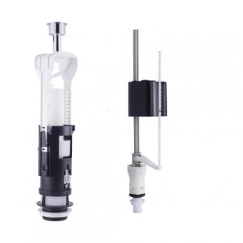 Арматура к смыв. бачку Кноп. URAL I+UNI BOTTOM хром 1/2 ниж/подв. пласт. 216445 OLI (Россия)