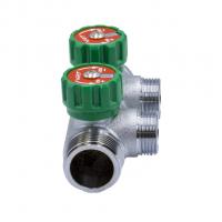 Коллектор 1''x3/4'' (евроконус) с регулировочными вентилями для подачи водоснабжения VRT (2 вых)