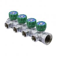 Коллектор 1''x3/4'' (евроконус) с регулировочными вентилями для подачи водоснабжения VRT (4 вых)