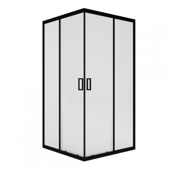 Душ.ограждение City Trend Black 1000*1000*1850 квадрат (стекло 6мм прозр, черн.ал.проф,без поддона)