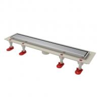 Трап линейный ТП-50.1C-1000 решетка и рамка из нерж. стали, с верт. выходом 50 мм