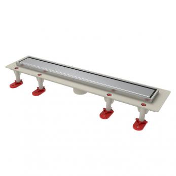 Трап линейный ТП-50.1C-500 решетка и рамка из нерж. стали, с верт. выходом 50 мм