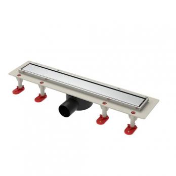 Трап линейный ТП-55.1C-700 решетка и рамка из нерж. стали, с гориз. выходом 50 мм