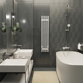 Полотенцесушитель MIXLINE MOON QUADRO WHITE 120/15 (таймер,206 Вт) электрический БЕЛЫЙ