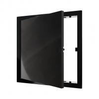 Люк ревизионный пластиковый нажимной  224*224 с  фланцем 200*200  L2020N Black EVECS