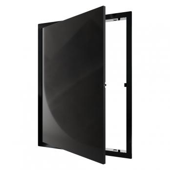 Люк ревизионный пластиковый нажимной  327*327 с  фланцем 300*300  L3030N Black EVECS