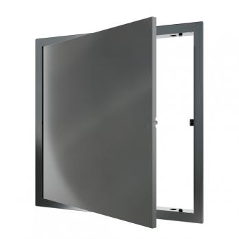 Люк ревизионный пластиковый нажимной  327*327 с  фланцем 300*300  L3030N Gray EVECS