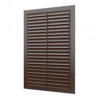 Решетка вент. 170*240 1724С ж/наклонные с сеткой ERA корич.