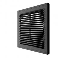 Решетка вент. 210*210 2121Р Black ж/наклонные с сеткой, разъемная ERA