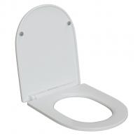 Сиденье для унитаза  WAVE WEST дюропласт, микролифт, БЕЛЫЙ глянец