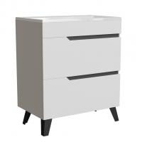 Тумба д/ванной "ОРИОН-70" 2 ящика белый/графит под рак."ЛАЙН 70" мебельный (MIXLINE) (ПВХ)