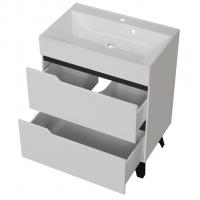 Тумба д/ванной "ОРИОН-70" 2 ящика белый/графит под рак."ЛАЙН 70" мебельный (MIXLINE) (ПВХ)